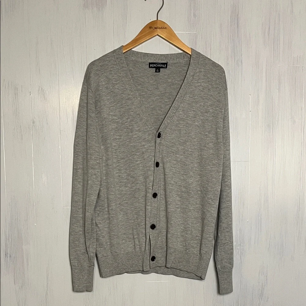 J. Crew Mercantile Gray Wool Blend Button Down Cardigan Size‎ L